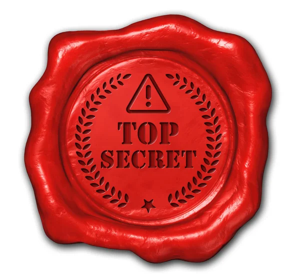 Wax seal top secret — Stock Photo, Image