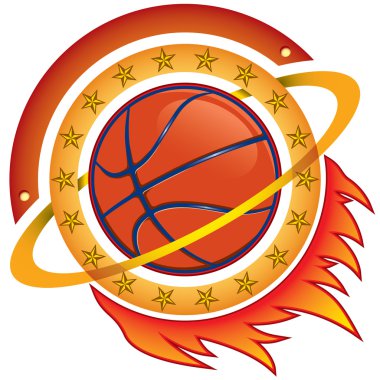 Basketball team logo clipart