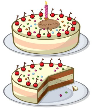 Cherry cake clipart