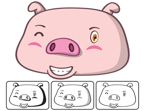 Pig head — Stock Vector