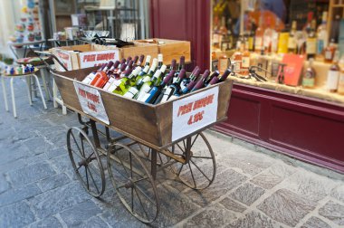 Wine shop in Uzes France clipart