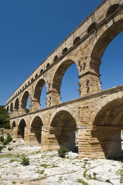 The Roman Aquaduct - Pont du Gard — Stock Photo, Image