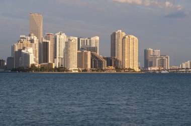 Miami Skyline from Key Biscayne clipart