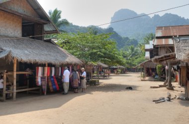 Main Street of Muangeko Village clipart
