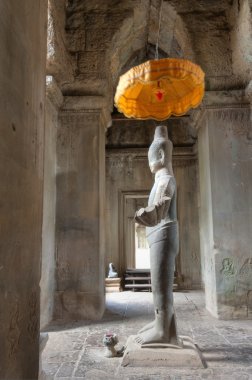 Vishnu Statue at Angkor Wat clipart