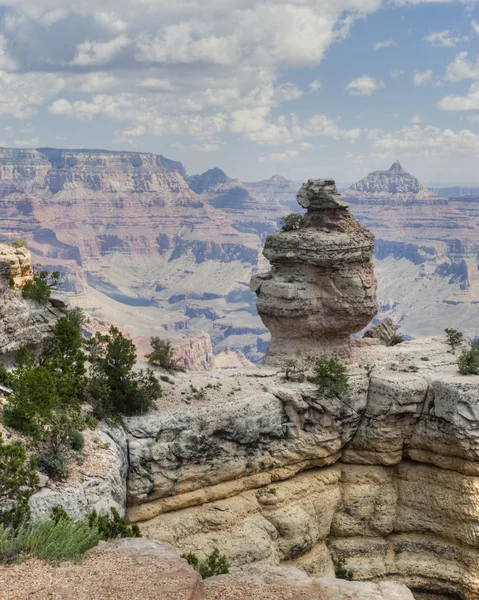 Walhalla Plateau & Vishnu Templo formações em Grand Canyon — Fotografia de Stock