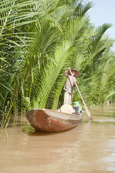 Small Boat from Ben Tre Province — Stock Photo, Image