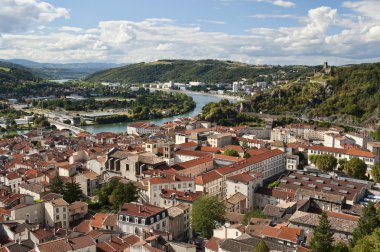 Vienne France and Rhone River clipart