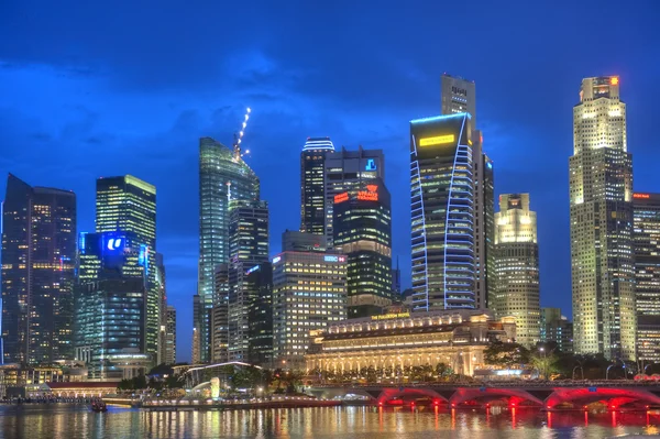 Singapore op twighlight — Stockfoto