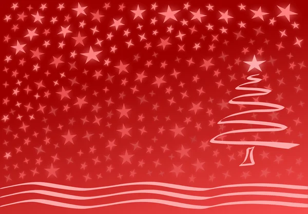Red christmas card — Stock Photo, Image