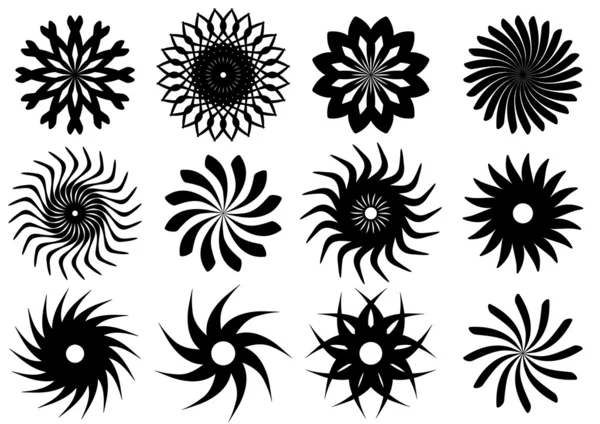 Adornos vectoriales abstractos (negro ) — Archivo Imágenes Vectoriales