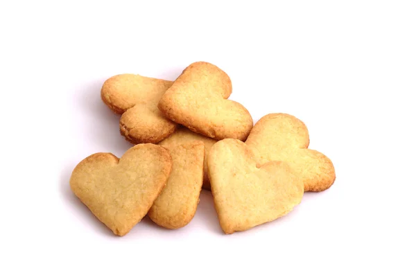 Biscoitos em forma de coração — Fotografia de Stock