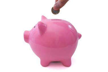 Pink Piggy Bank clipart