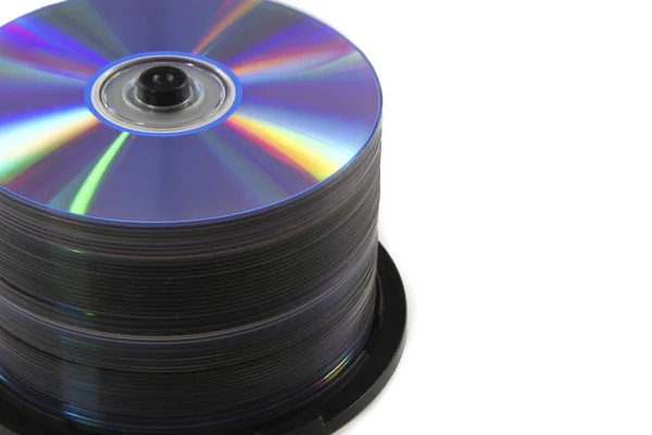 CD / DVD colorido refletido — Fotografia de Stock