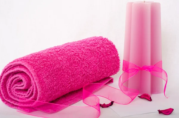Escena spa rosa — Foto de Stock
