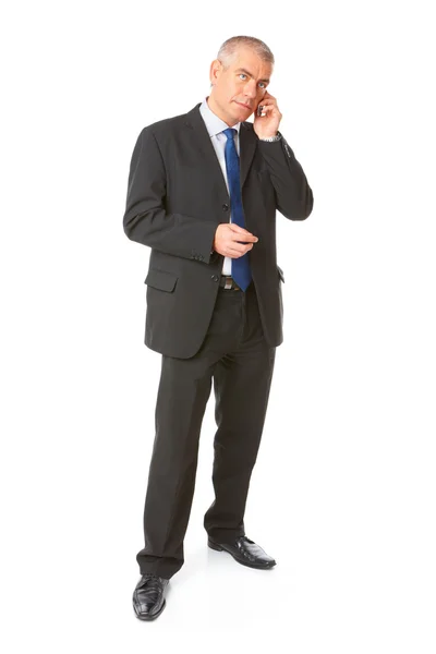 Retrato de homem de negócios ao telefone — Fotografia de Stock