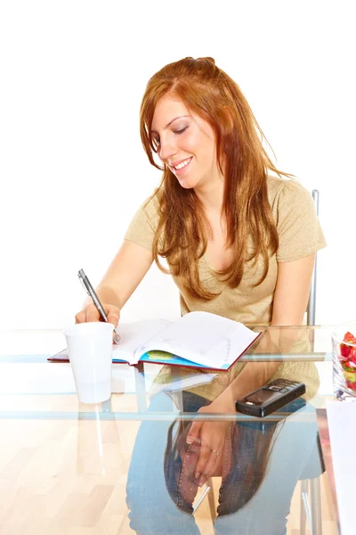 Student girl with notebook — Stock Photo, Image
