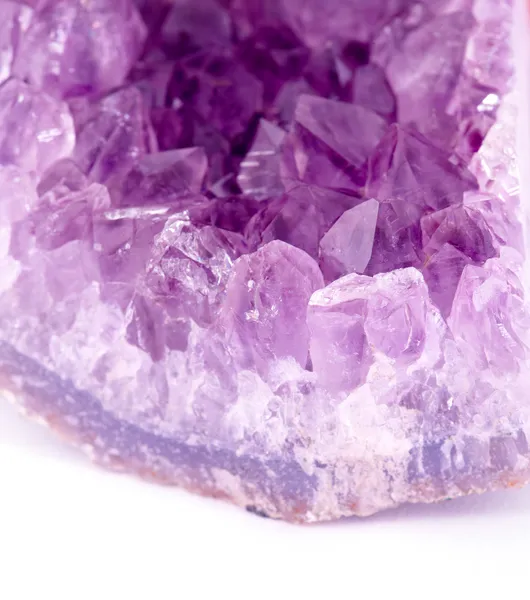 详细的天然紫水晶 — 图库照片