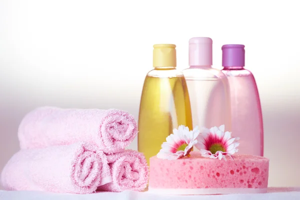 Prodotti cosmetici per la cura del bagno — Foto Stock