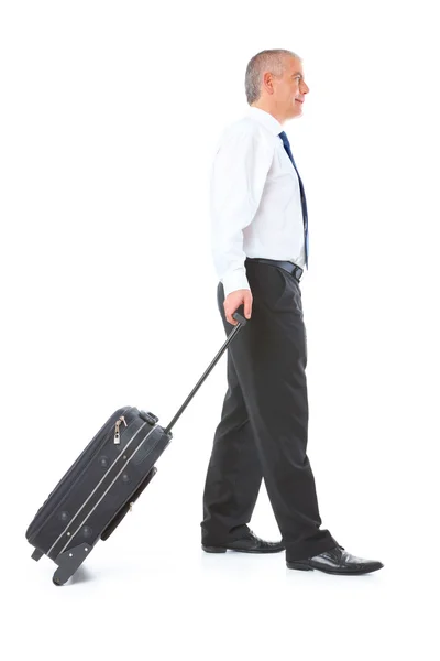 Portret człowieka biznesu z bagażem — Zdjęcie stockowe