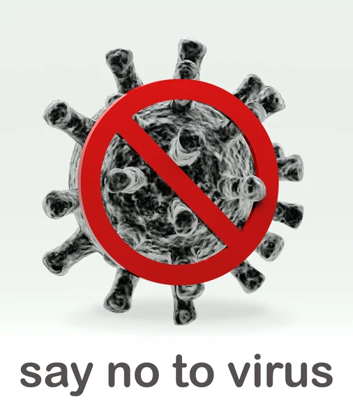 Dizer não ao vírus — Fotografia de Stock