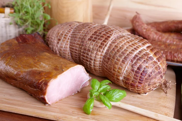 Cold smoked meat — Stock Photo, Image