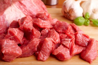 Beef on cutting board clipart