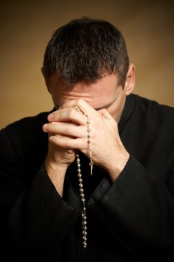 Praying priest clipart