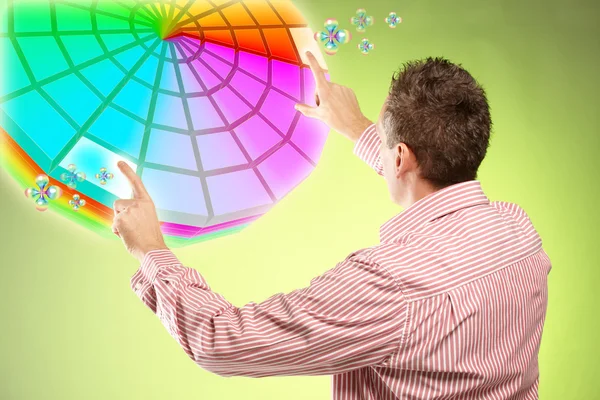 stock image Man picking colors