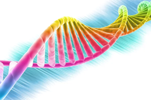 Řetězec DNA jasné a barevné — Stock fotografie