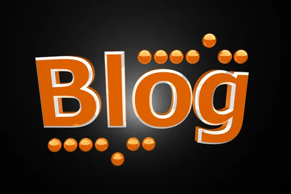 Blog met oranje ballen — Stockfoto