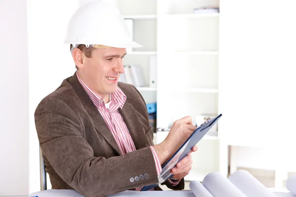 Architect working with documents — Stock Photo, Image
