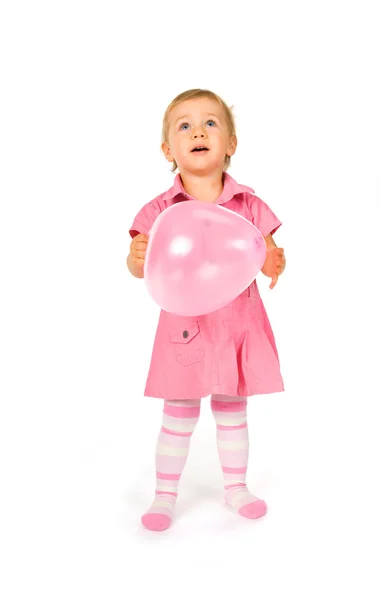 Carino bambino con palloncino — Foto Stock