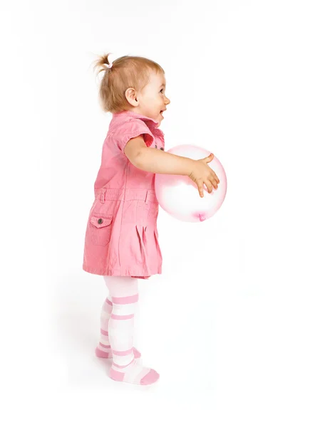 Carino bambino con palloncino — Foto Stock