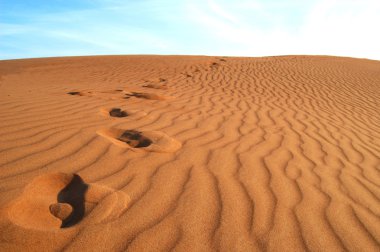 Footprints on Golden Sands clipart