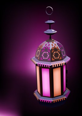 Arabesque Lantern Ideal for Ramadan concept clipart