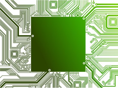 Electronic circuit in vector clipart