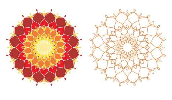 暖かい色で幾何学的なパターン — ストックベクタ