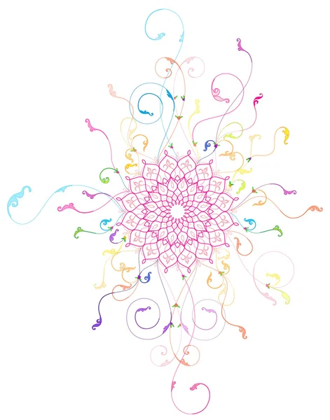 モダンな花柄のデザインのイラスト — ストックベクタ
