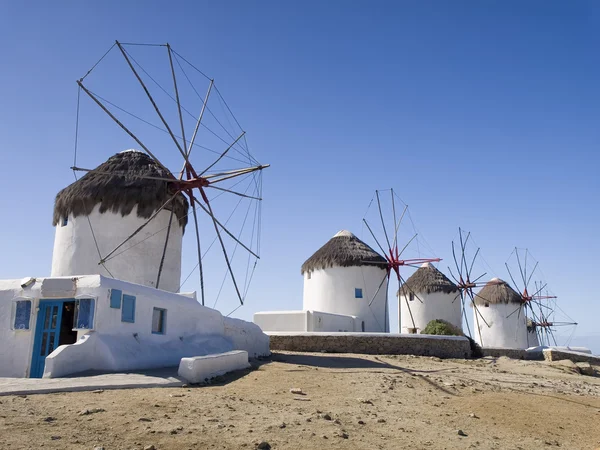Windmills in Mykonos — Stock Photo, Image