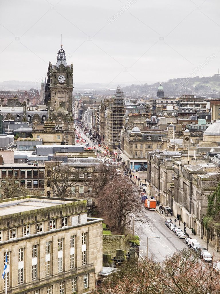 A view of Edinburgh city center