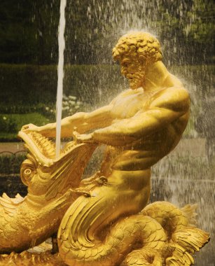 Golden fountain clipart