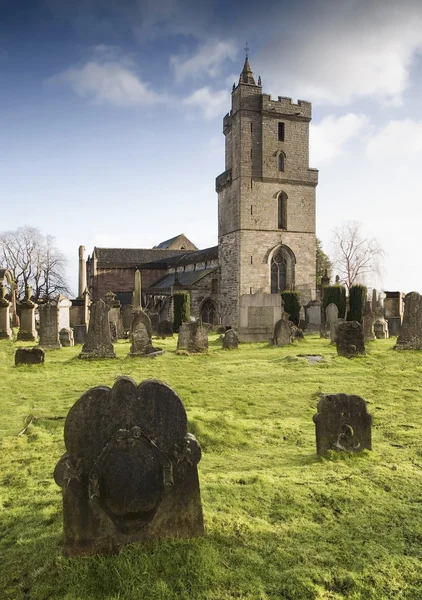 Stock image Scottish cemetery with tombstones