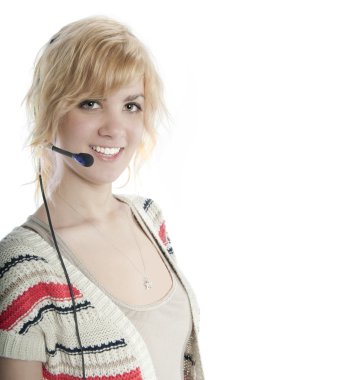 Attractive Blond Receptionist clipart