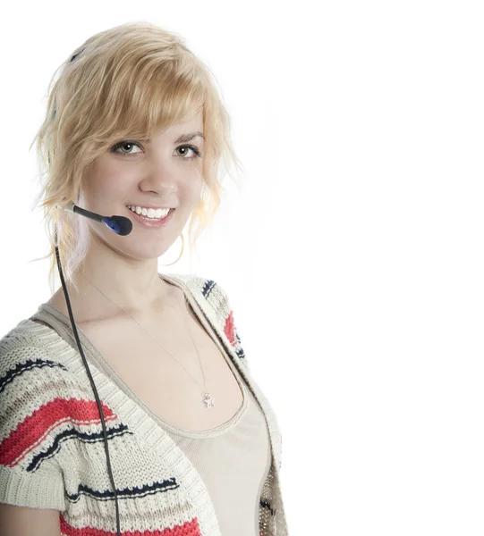 Attractive Blond Receptionist — Stock Photo, Image