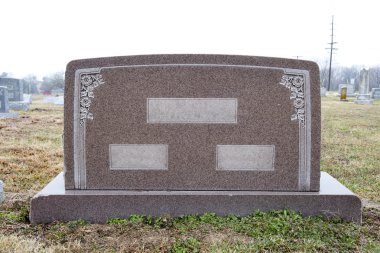 Wide, blank tombstone clipart