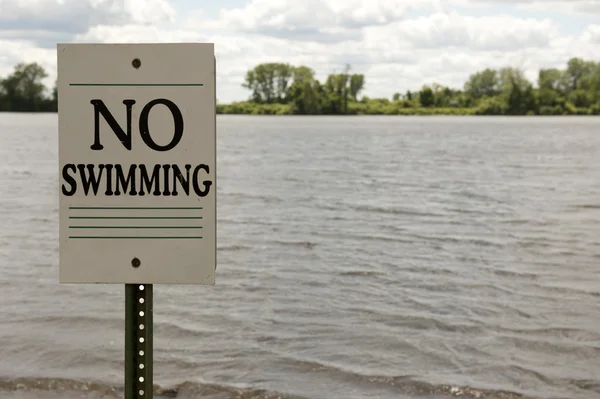 Não há sinal de natação — Fotografia de Stock