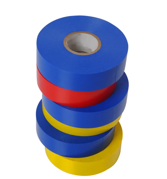 Rolls of colored vinyl tape — Stock Photo, Image