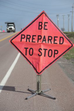 Roadside Work Zone sign clipart