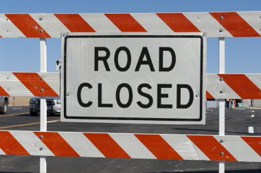 Road Closed Barricade clipart